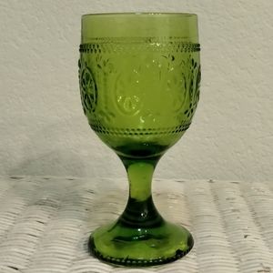 Uranium glass goblet